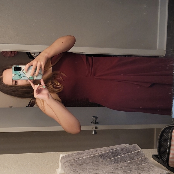 Maroon Prom Dress - Picture 8 of 9